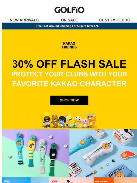 30% Off Flash Sale On Kakao Friends Accessories