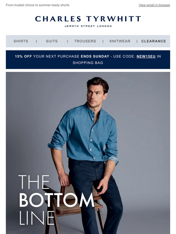 The Trouser Line-Up - 15% Off Ends Sunday