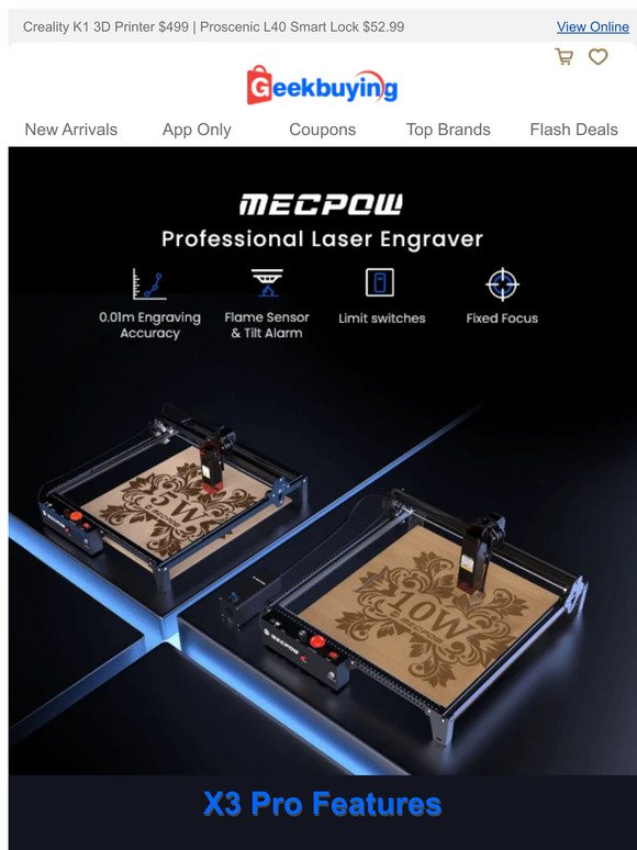 [ 🇺🇸 US Launch] 🔥Mecpow X3 Pro 10W Laser Engraver $279.99 | With Air Aissit Kit!