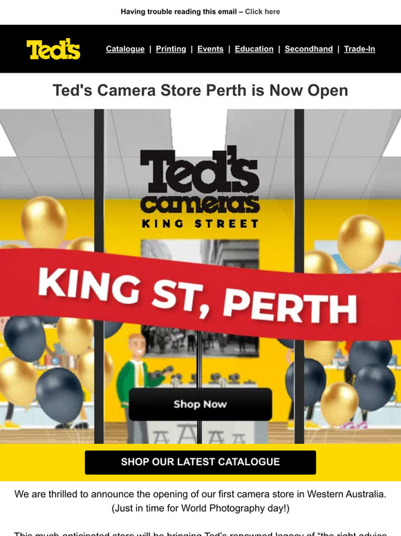 Ted's Cameras 🎉 Ted's Cameras Perth is Now Open 🎉 Milled