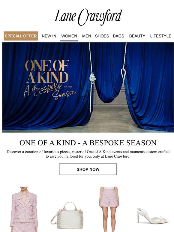 One Of A Kind Bespoke Season Only At Lane Crawford