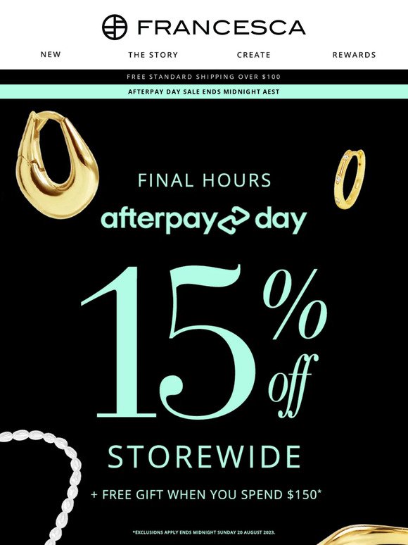 ⏰ TODAY ONLY 15% OFF STOREWIDE