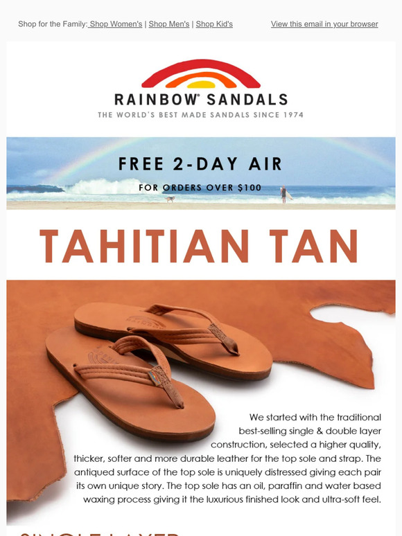 Rainbow sandals tahitian tan hot sale