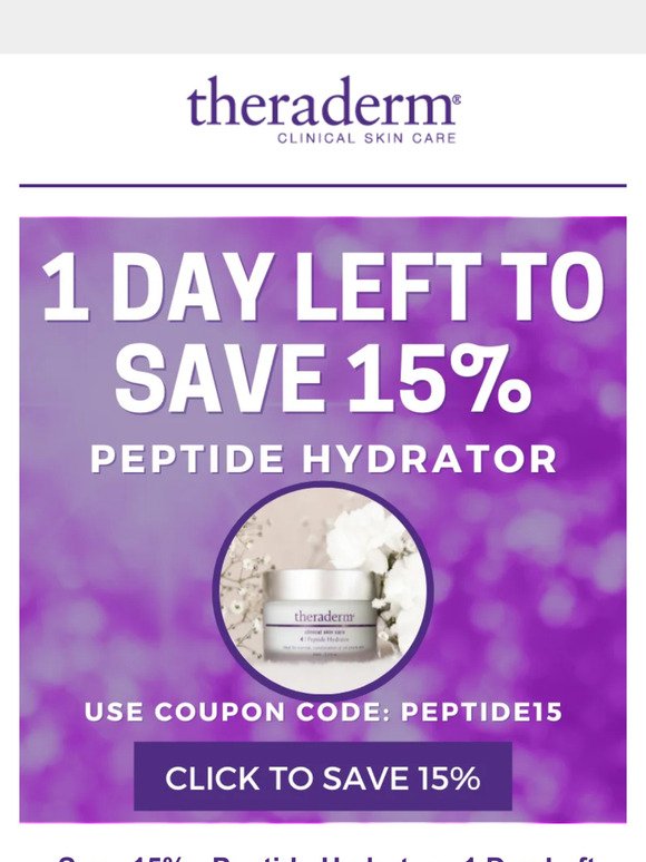 ✔️ 1 Day Left to Save 15% on Peptide Hydrator