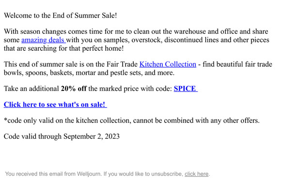 End of Summer Kitchen Sale!