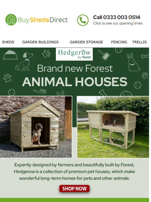 Hedgerow by Forest! Shop our brand-new Animal Houses!