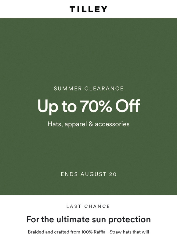 Straw Hats: up to 30% off