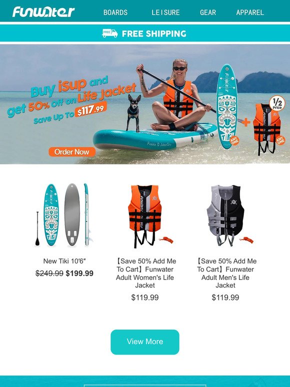Buy 1 SUP,Get 1 Life Jacket for 1/2 Price🏄‍♀️
