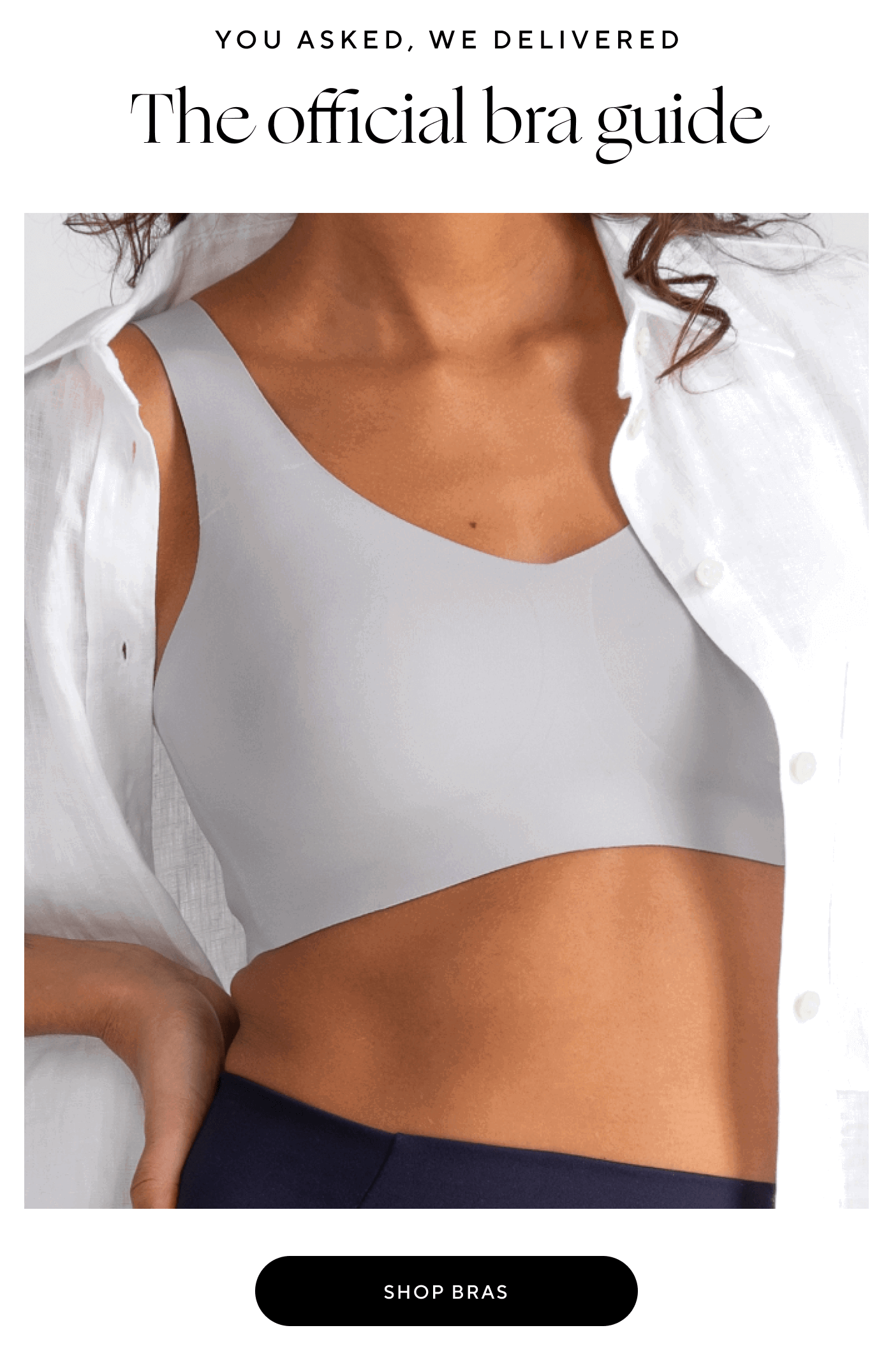 You asked, we delivered. The official bra guide. Shop Bras
