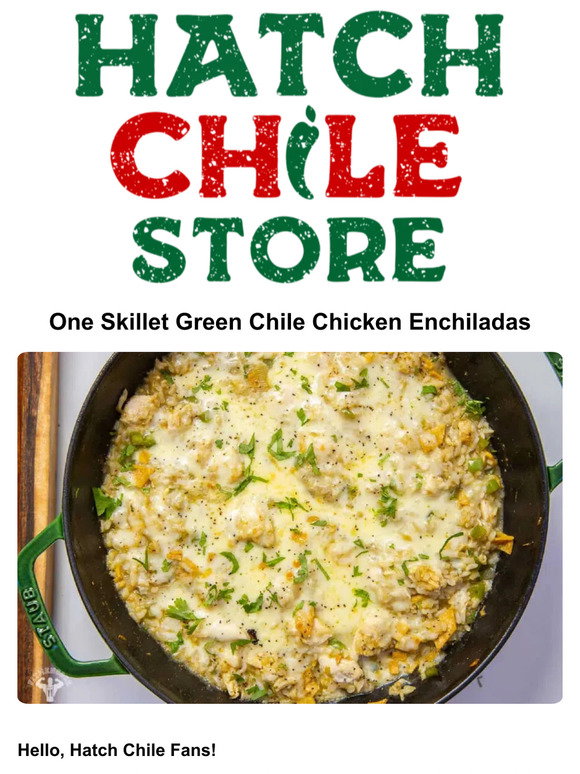 The Hatch Chile Company One Skillet Green Chile Enchilada Chicken and