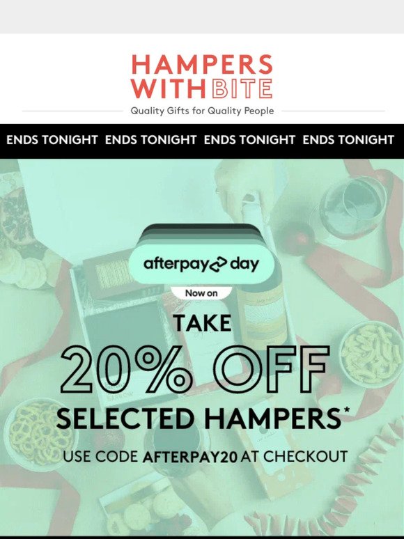 AfterPay Sale ENDS TONIGHT ⏰