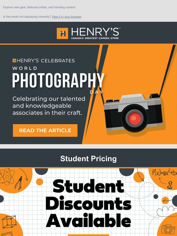 Celebrating World Photography Day + Student Pricing Available
