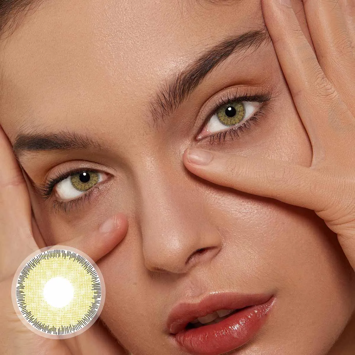 [US Warehouse] Premium Hazel Prescription Yearly Colored Contacts