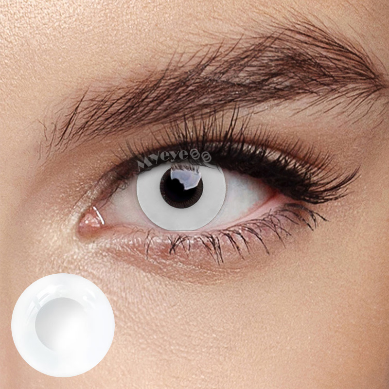 MYEYEBB White Block Prescription Cosplay Colored Contact Lenses