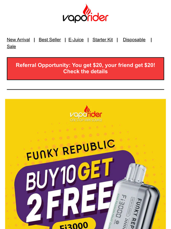 LAST DAY for BUY10 get 2FREE Funky Republic FI3000⏳