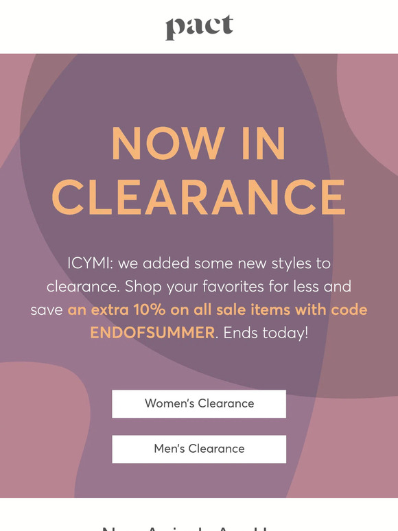 FINAL HOURS: extra 10% off Sale items.
