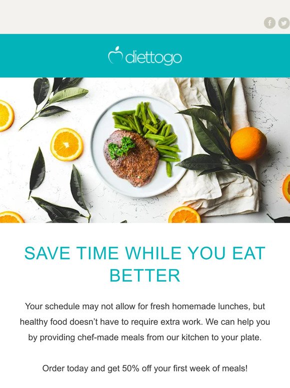 Eat Better At Home with 50% Off Your First Week