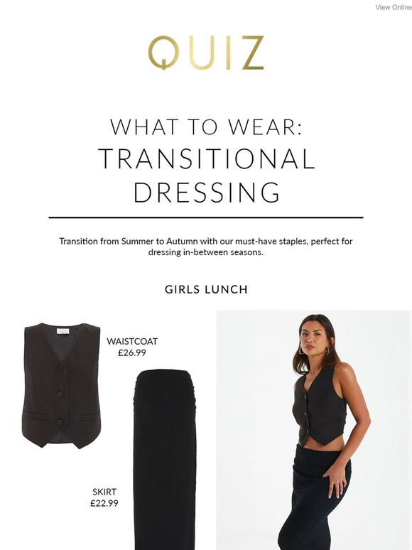 What to wear: Transitional dressing 🤍