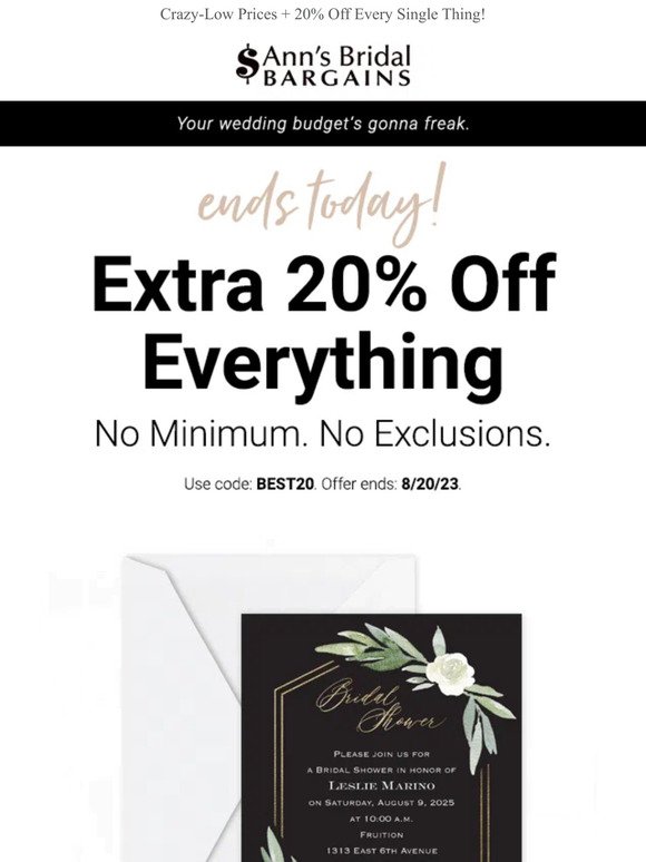 📣 Your Extra, Extra Ends Today, Today!
