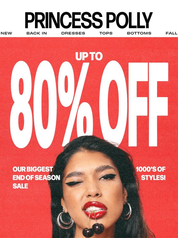 OUR BIGGEST END OF SEASON SALE 🍒