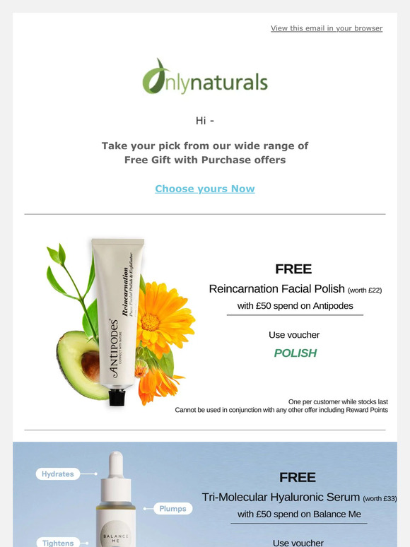 Take your pick of our Free Gift offers