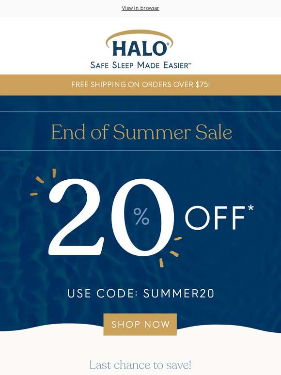 Last Chance for 20% off