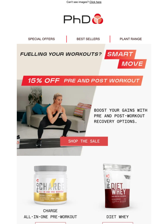 Maximise your potential | 15% OFF Pre and Post-Workout