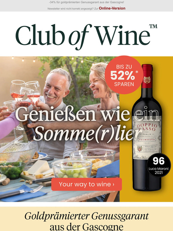 Genießen wie ein Somme(r)lier - Jetzt im Weinmoment der Woche!