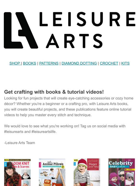 Get crafting with tutorial videos & books from Leisure Arts!
