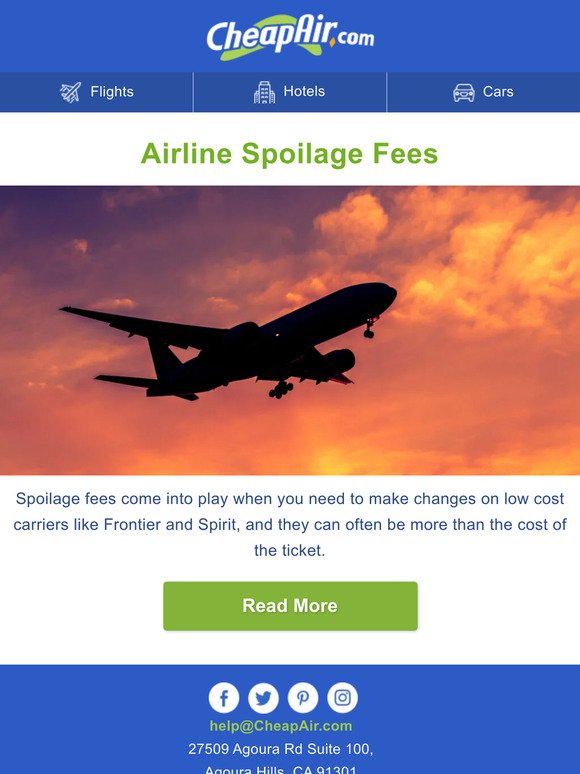 What are Airline Spoilage Fees?