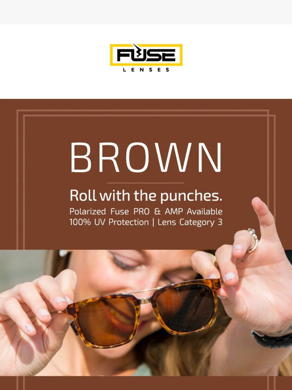 Fuse Lenses: Amber/Brown is the color of our energy.🤎 | Milled