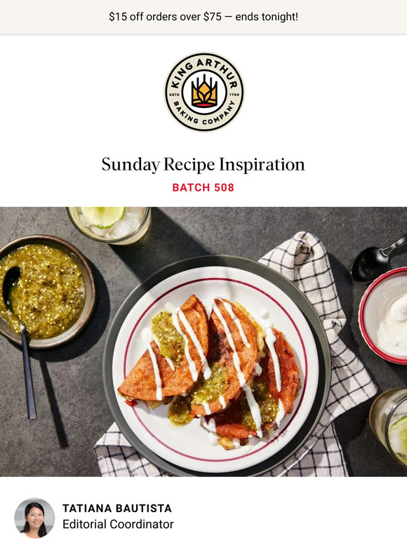 King Arthur Baking Homemade Tortillas are Better Milled