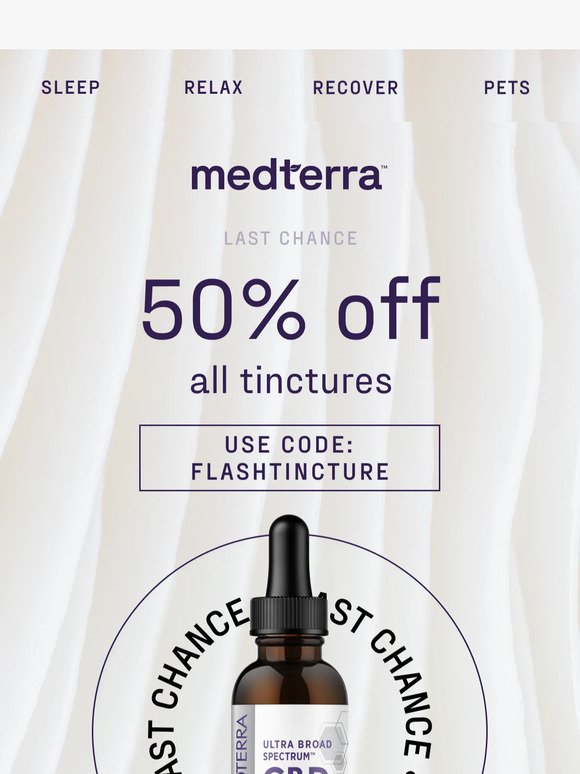 Final call: 50% off tinctures! ⌛