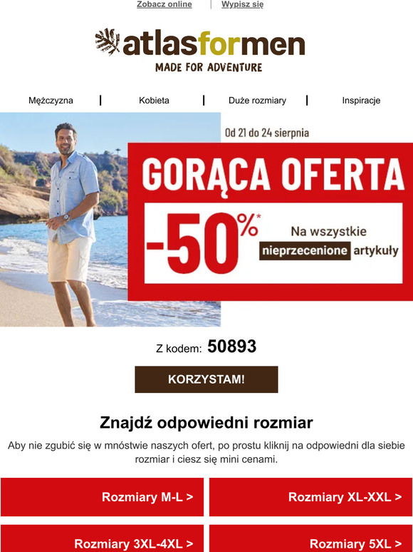Gorąca oferta - 50% dla Ciebie