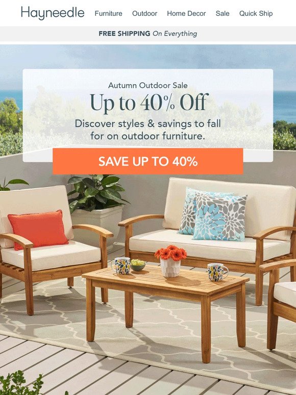 Up to 40% off outdoor