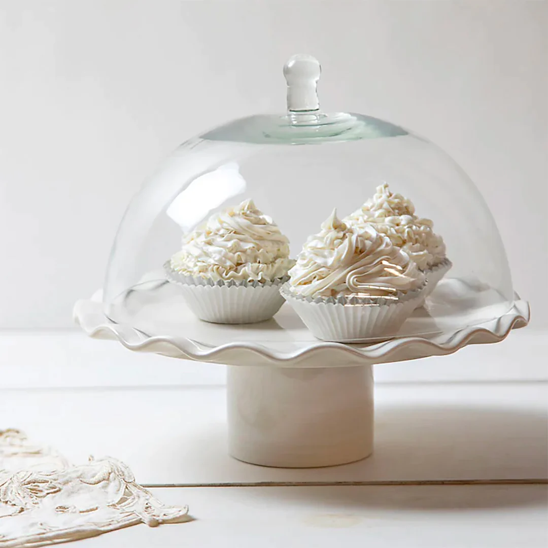 Image of White Wave Cake Stand