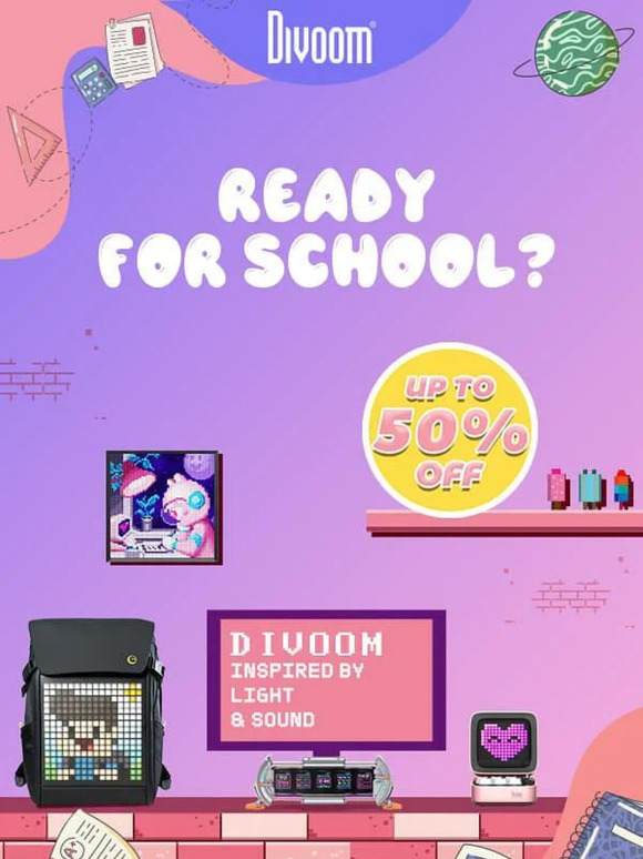 Unleash your creativity with Divoom's excellent back to school sale! 🌈