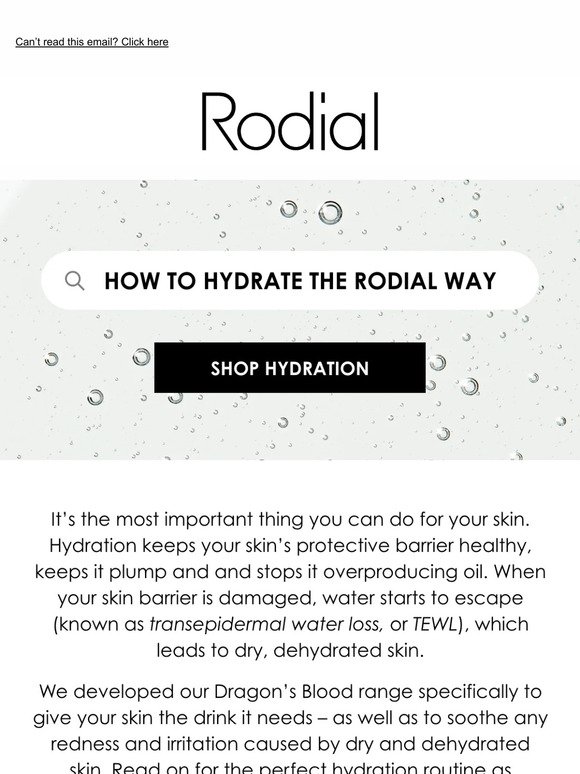 How to hydrate the Rodial way