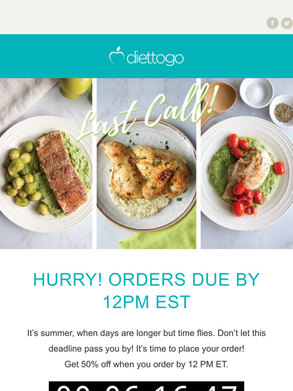 LAST CALL! Get your orders in by NOON TODAY