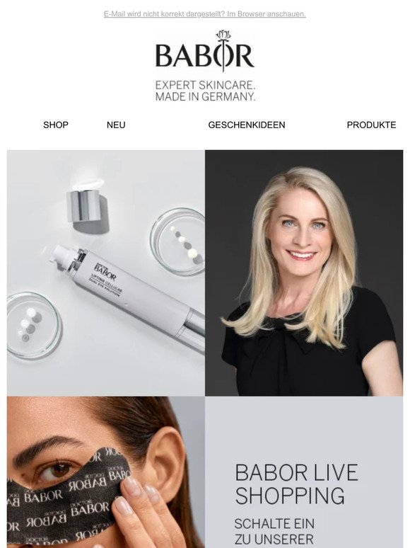 Schalte ein zu unserer Augenpflege Live Show & sichere Dir Dein 40€ Geschenk