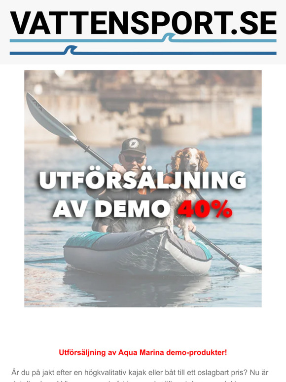 Vi säljer ut våra demo-båtar och kajaker! 40% rabatt på demo med garanti 🔥