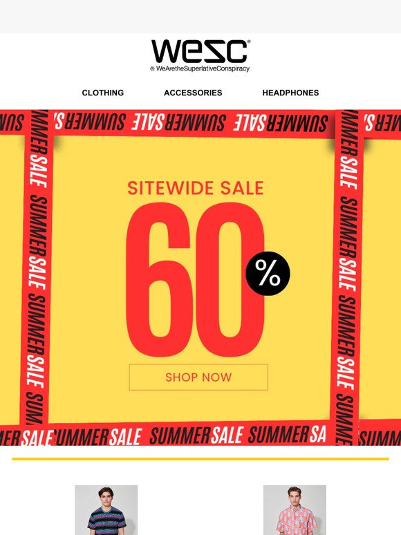 🌴 60% Off Summer Shirts - WeSC 🌴