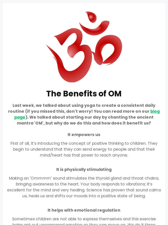 OM your way to wellness