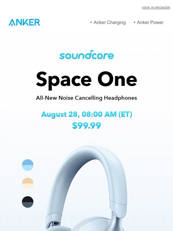 From Our Affiliate brand-soundcore |  Unveiling All-New Noise Cancelling Headphones Space One