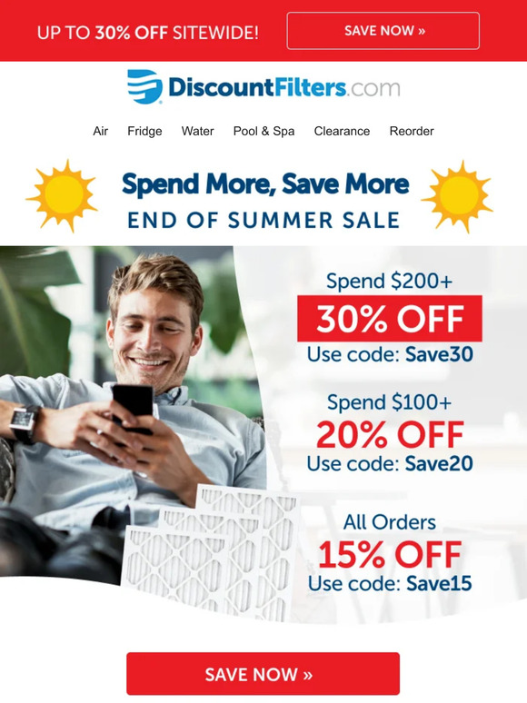 Spend More Save More Event with Discount Filters