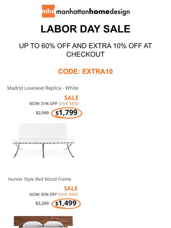 Labor Day Special: Unbeatable Deals Await! Up to 60% off + Extra 10% Off at checkout