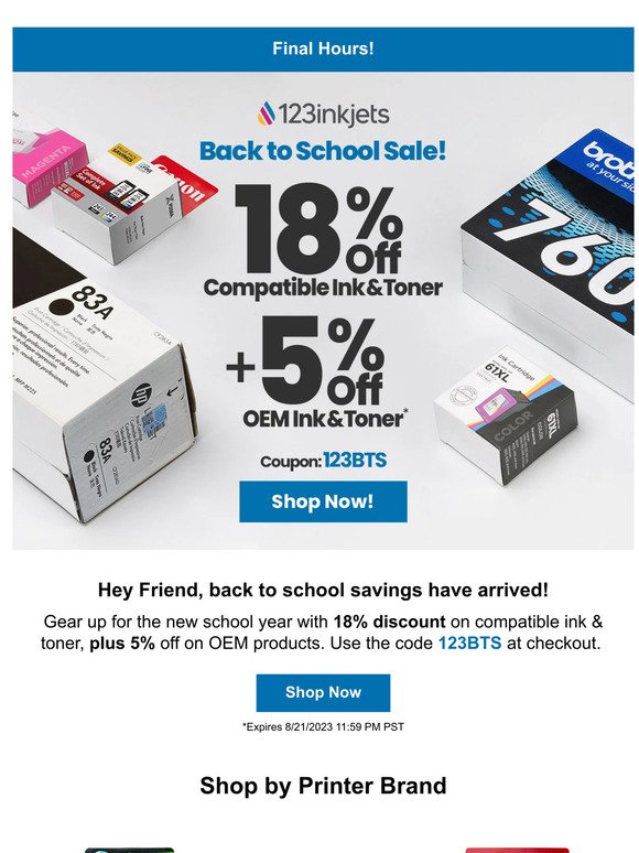 Limited Time! Back to School Sale ends soon