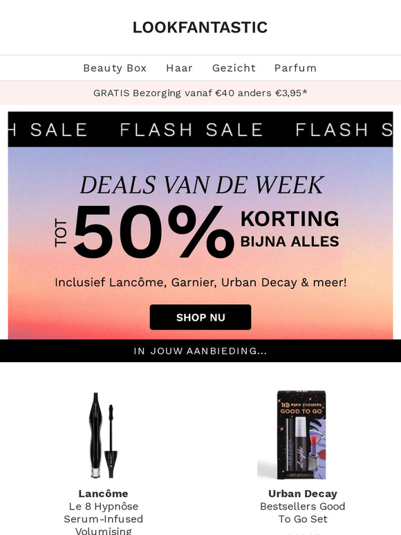 Mis het niet: 50% korting