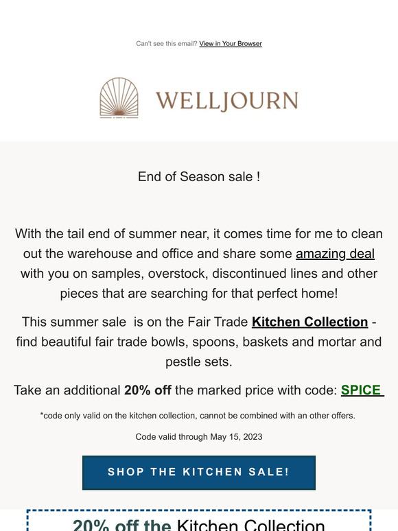 Kitchen Sale! 20% off