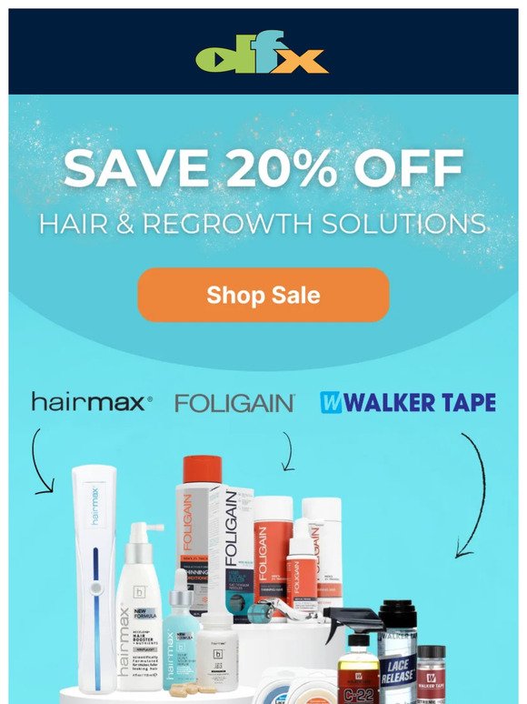 Save 20% OFF Hair Growth Solutions